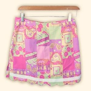 Lilly Pulitzer White & Pink Vintage Skorts Size 2